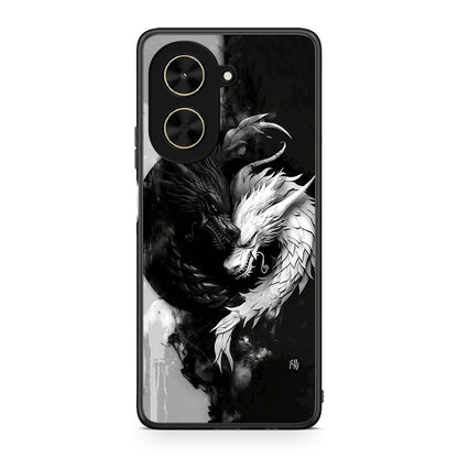 Xiaomi Poco C71 Yin Yang Θήκη από τη Smartfits με σχέδιο στο πίσω μέρος και μαύρο περίβλημα | Smartphone case with colorful back and black bezels by Smartfits