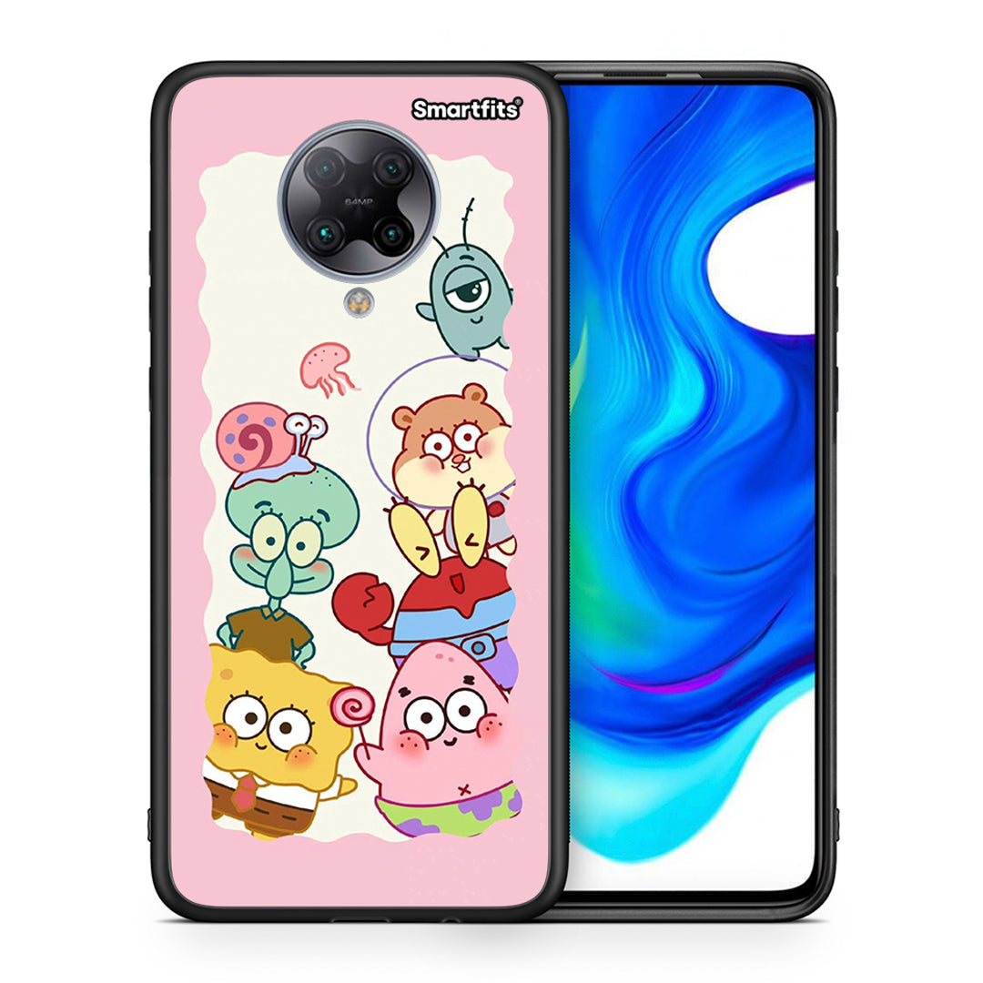 Θήκη Xiaomi Poco F2 Pro Cute Companion από τη Smartfits με σχέδιο στο πίσω μέρος και μαύρο περίβλημα | Xiaomi Poco F2 Pro Cute Companion case with colorful back and black bezels