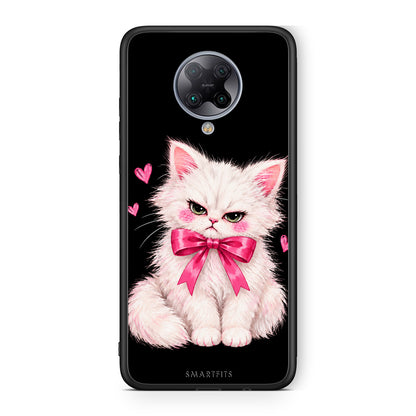 Θήκη Xiaomi Poco F2 Pro Grumpy Party Kitten on Black από τη Smartfits με σχέδιο στο πίσω μέρος και μαύρο περίβλημα | Xiaomi Poco F2 Pro Grumpy Party Kitten on Black case with colorful back and black bezels