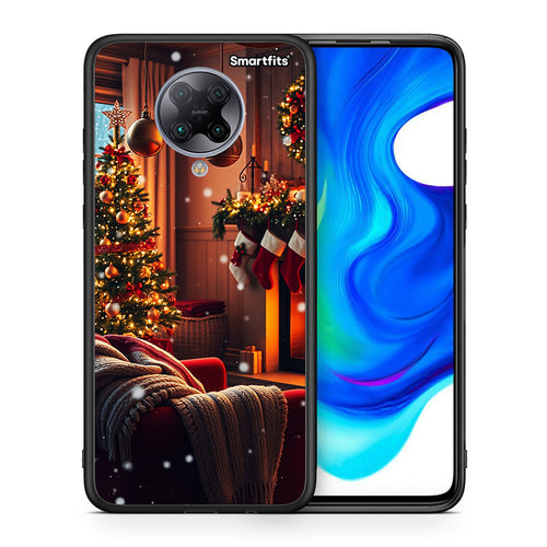Θήκη Xiaomi Poco F2 Pro Home For Christmas από τη Smartfits με σχέδιο στο πίσω μέρος και μαύρο περίβλημα | Xiaomi Poco F2 Pro Home For Christmas case with colorful back and black bezels