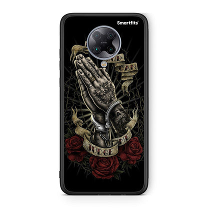 Xiaomi Poco F2 Pro Judge By God θήκη από τη Smartfits με σχέδιο στο πίσω μέρος και μαύρο περίβλημα | Smartphone case with colorful back and black bezels by Smartfits