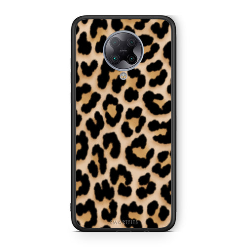 Θήκη Xiaomi Poco F2 Pro Leopard Print Tan Small από τη Smartfits με σχέδιο στο πίσω μέρος και μαύρο περίβλημα | Xiaomi Poco F2 Pro Leopard Print Tan Small case with colorful back and black bezels