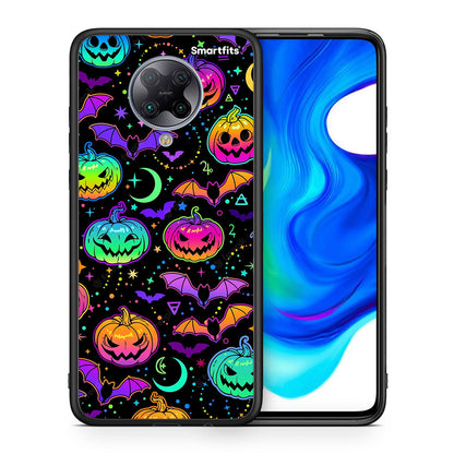 Θήκη Xiaomi Poco F2 Pro Neon Halloween από τη Smartfits με σχέδιο στο πίσω μέρος και μαύρο περίβλημα | Xiaomi Poco F2 Pro Neon Halloween case with colorful back and black bezels