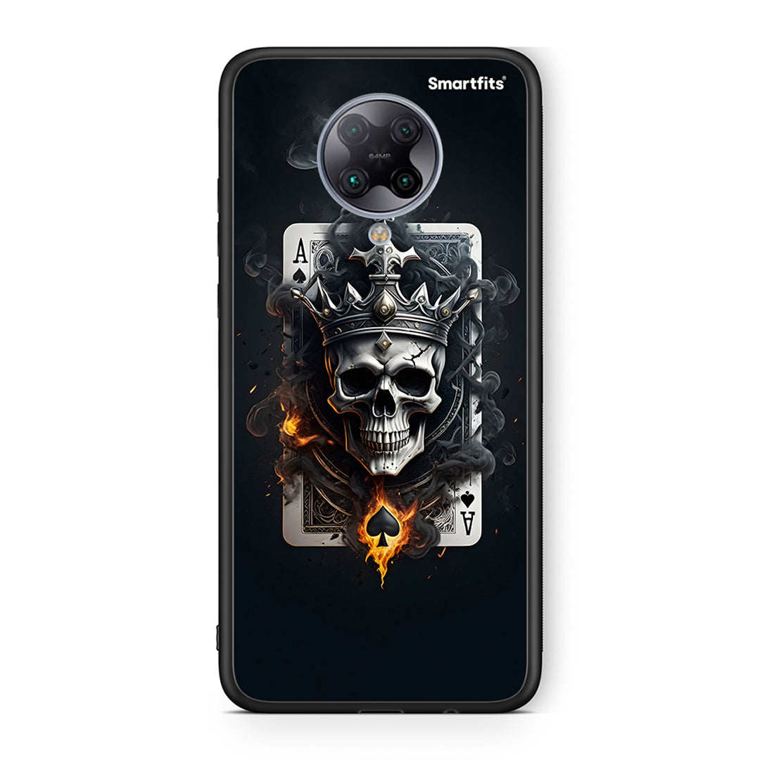 Xiaomi Poco F2 Pro Skull King Ace θήκη από τη Smartfits με σχέδιο στο πίσω μέρος και μαύρο περίβλημα | Smartphone case with colorful back and black bezels by Smartfits