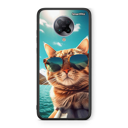Xiaomi Poco F2 Pro Summer Cat θήκη από τη Smartfits με σχέδιο στο πίσω μέρος και μαύρο περίβλημα | Smartphone case with colorful back and black bezels by Smartfits