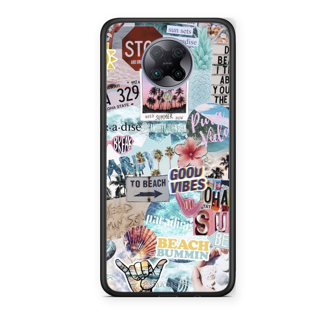 Θήκη Xiaomi Poco F2 Pro Summer Vibes από τη Smartfits με σχέδιο στο πίσω μέρος και μαύρο περίβλημα | Xiaomi Poco F2 Pro Summer Vibes case with colorful back and black bezels
