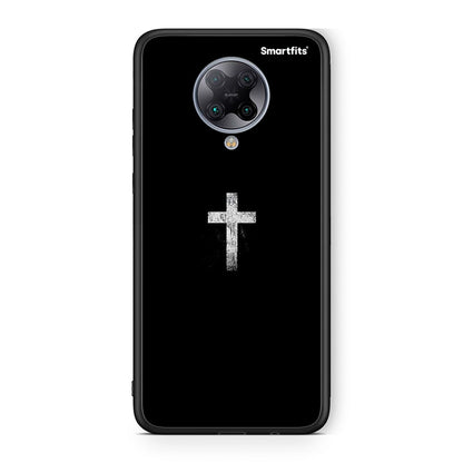 Xiaomi Poco F2 Pro White Cross θήκη από τη Smartfits με σχέδιο στο πίσω μέρος και μαύρο περίβλημα | Smartphone case with colorful back and black bezels by Smartfits