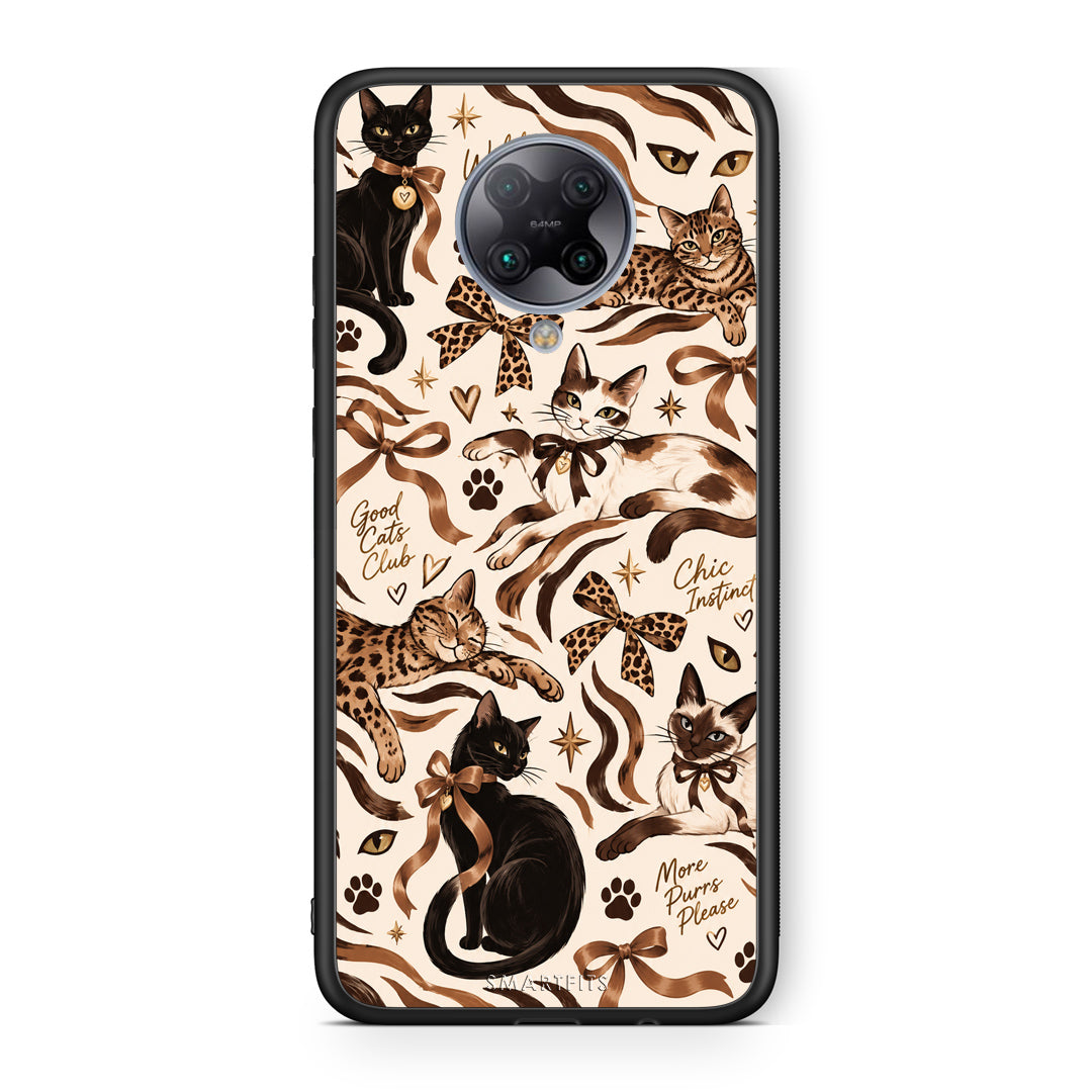 Θήκη Xiaomi Poco F2 Pro Wild Cats and Animal Print Collage από τη Smartfits με σχέδιο στο πίσω μέρος και μαύρο περίβλημα | Xiaomi Poco F2 Pro Wild Cats and Animal Print Collage case with colorful back and black bezels