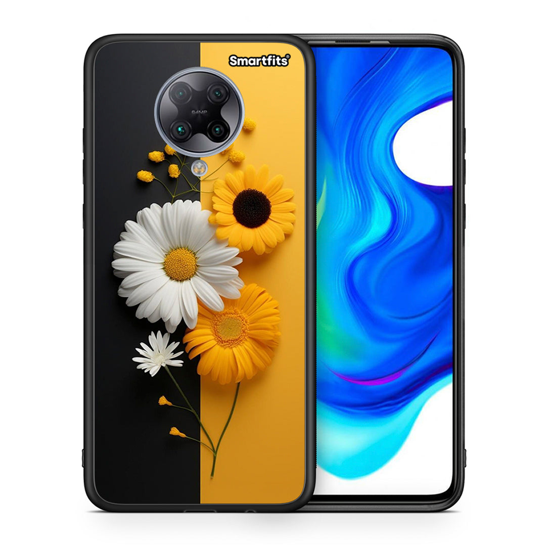 Θήκη Xiaomi Poco F2 Pro Yellow Daisies από τη Smartfits με σχέδιο στο πίσω μέρος και μαύρο περίβλημα | Xiaomi Poco F2 Pro Yellow Daisies case with colorful back and black bezels