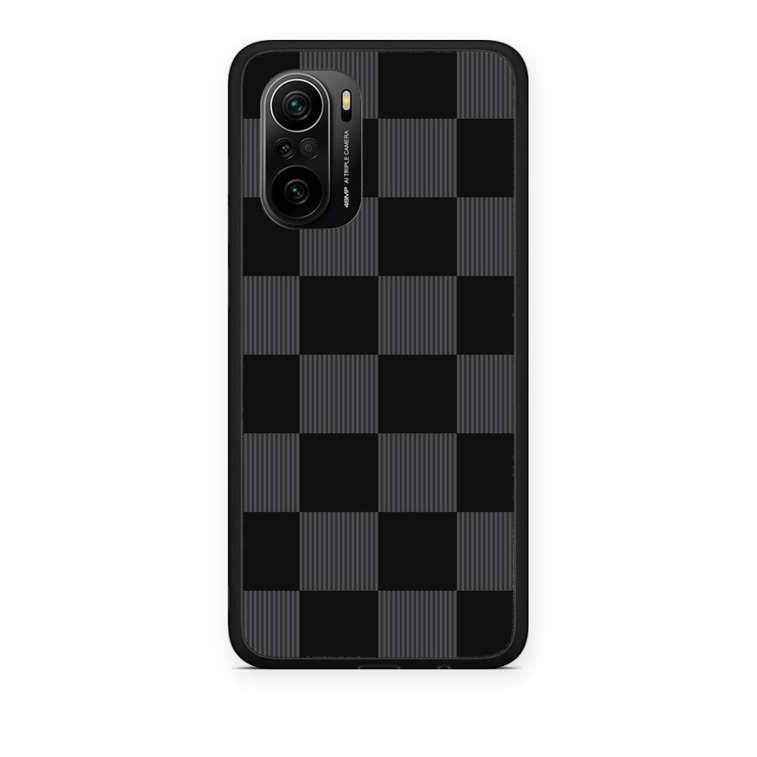Θήκη Xiaomi Mi 11i Black and Charcoal Striped Checks από τη Smartfits με σχέδιο στο πίσω μέρος και μαύρο περίβλημα | Xiaomi Mi 11i Black and Charcoal Striped Checks case with colorful back and black bezels