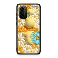 Thumbnail for Xiaomi Mi 11i Bubble Daisies θήκη από τη Smartfits με σχέδιο στο πίσω μέρος και μαύρο περίβλημα | Smartphone case with colorful back and black bezels by Smartfits