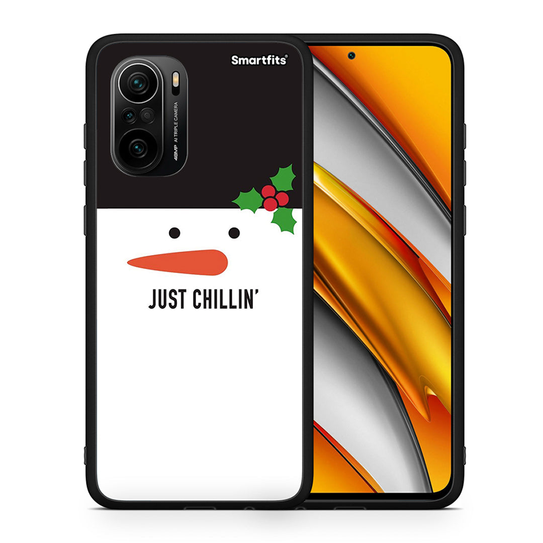 Θήκη Xiaomi Mi 11i Christmas Chillin από τη Smartfits με σχέδιο στο πίσω μέρος και μαύρο περίβλημα | Xiaomi Mi 11i Christmas Chillin case with colorful back and black bezels