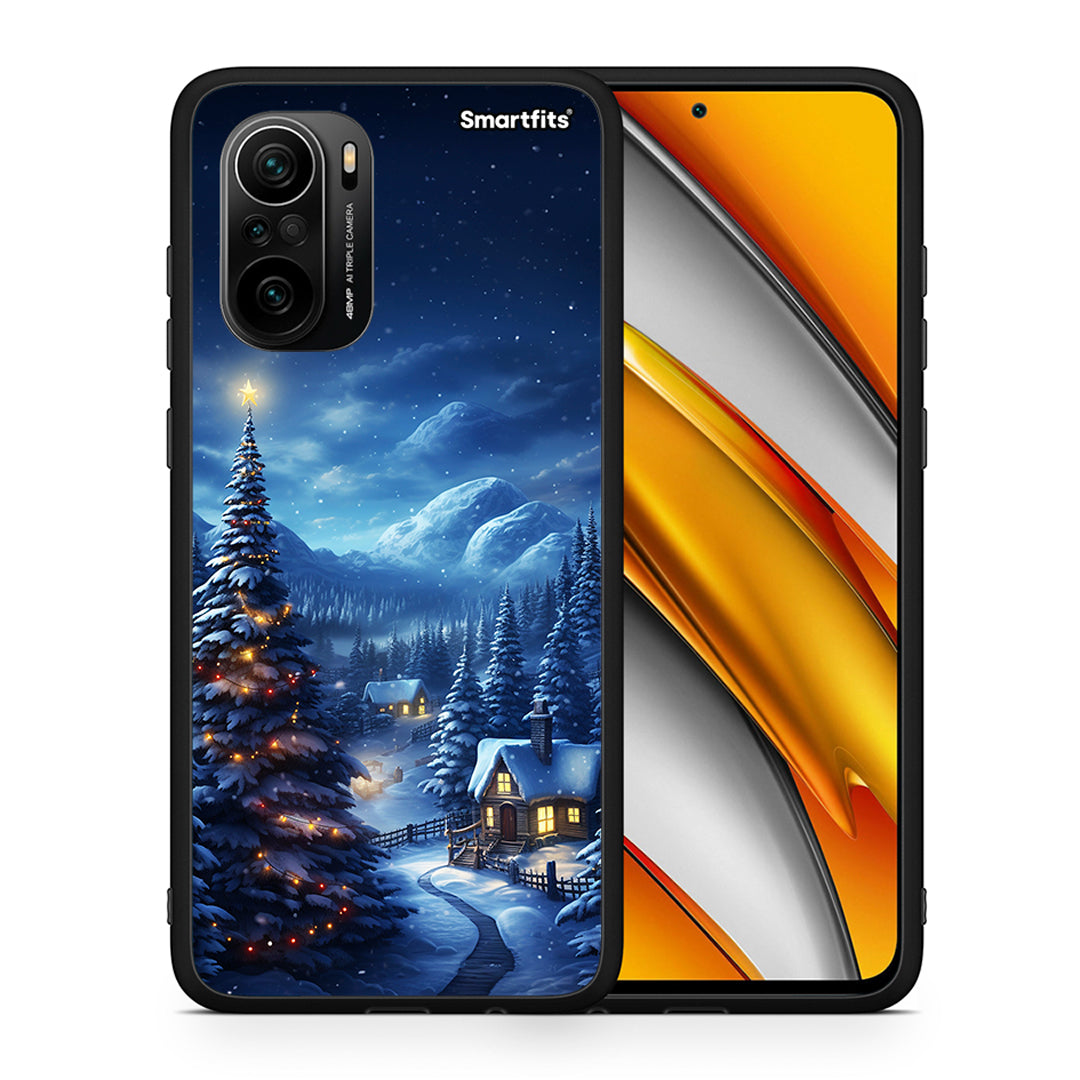 Θήκη Xiaomi Mi 11i Christmas Scenery από τη Smartfits με σχέδιο στο πίσω μέρος και μαύρο περίβλημα | Xiaomi Mi 11i Christmas Scenery case with colorful back and black bezels