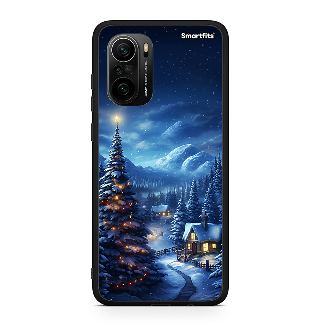 Xiaomi Mi 11i Christmas Scenery θήκη από τη Smartfits με σχέδιο στο πίσω μέρος και μαύρο περίβλημα | Smartphone case with colorful back and black bezels by Smartfits