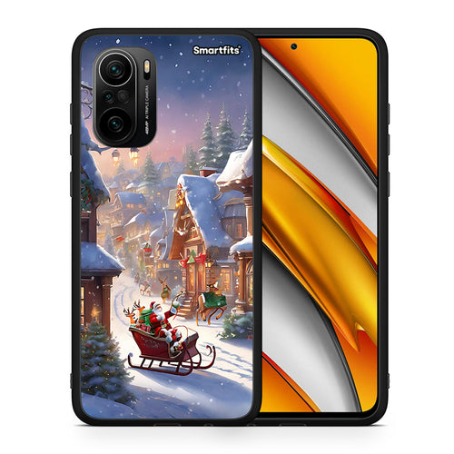 Θήκη Xiaomi Mi 11i Christmas Snow από τη Smartfits με σχέδιο στο πίσω μέρος και μαύρο περίβλημα | Xiaomi Mi 11i Christmas Snow case with colorful back and black bezels