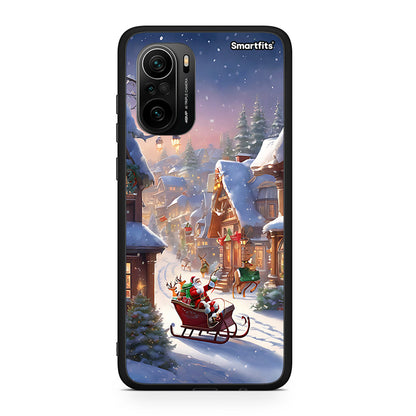 Xiaomi Mi 11i Christmas Snow θήκη από τη Smartfits με σχέδιο στο πίσω μέρος και μαύρο περίβλημα | Smartphone case with colorful back and black bezels by Smartfits