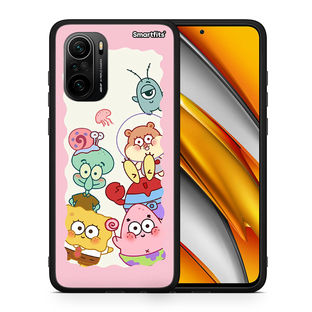 Θήκη Xiaomi Mi 11i Cute Companion από τη Smartfits με σχέδιο στο πίσω μέρος και μαύρο περίβλημα | Xiaomi Mi 11i Cute Companion case with colorful back and black bezels