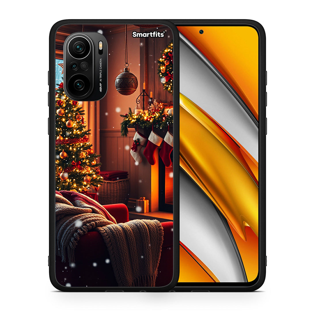 Θήκη Xiaomi Mi 11i Home For Christmas από τη Smartfits με σχέδιο στο πίσω μέρος και μαύρο περίβλημα | Xiaomi Mi 11i Home For Christmas case with colorful back and black bezels