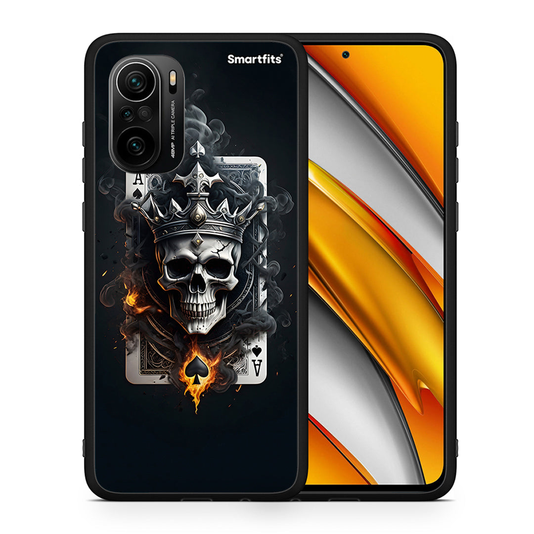 Θήκη Xiaomi Mi 11i Skull King Ace από τη Smartfits με σχέδιο στο πίσω μέρος και μαύρο περίβλημα | Xiaomi Mi 11i Skull King Ace case with colorful back and black bezels