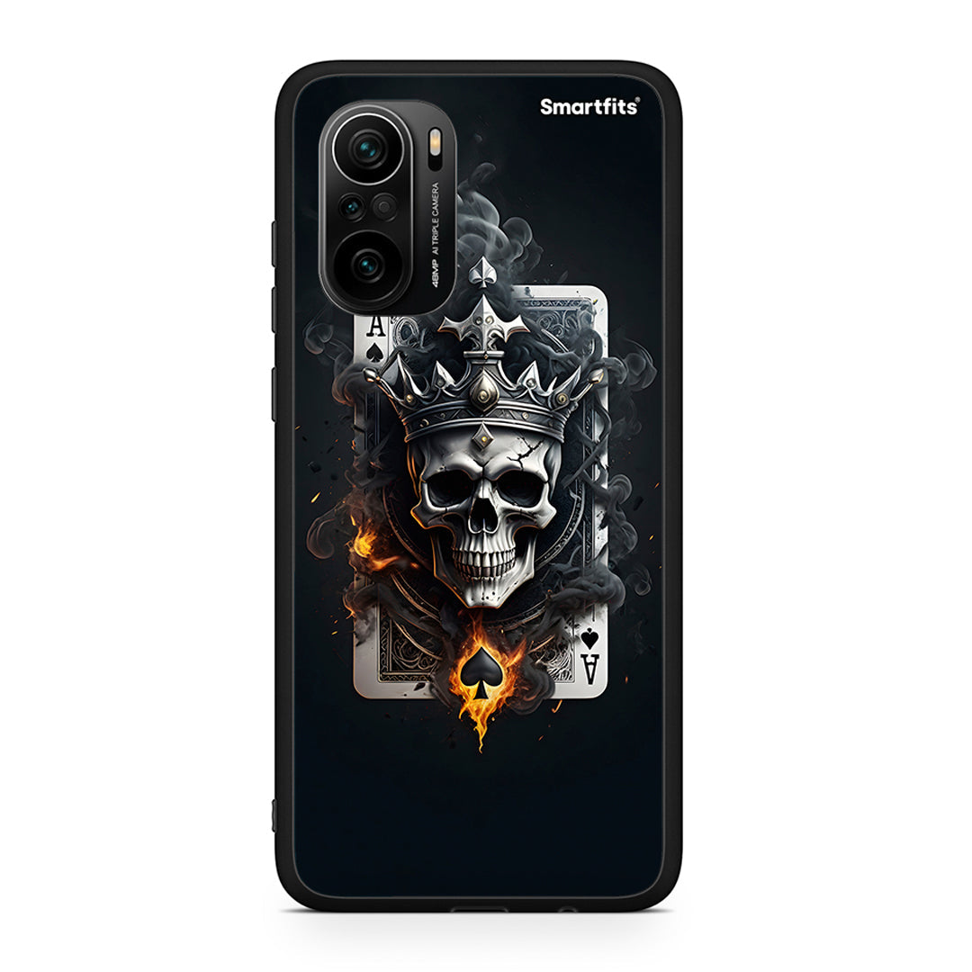 Xiaomi Mi 11i Skull King Ace θήκη από τη Smartfits με σχέδιο στο πίσω μέρος και μαύρο περίβλημα | Smartphone case with colorful back and black bezels by Smartfits