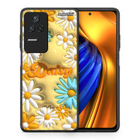 Thumbnail for Θήκη Xiaomi Poco F4 / Redmi K40S Bubble Daisies από τη Smartfits με σχέδιο στο πίσω μέρος και μαύρο περίβλημα | Xiaomi Poco F4 / Redmi K40S Bubble Daisies case with colorful back and black bezels