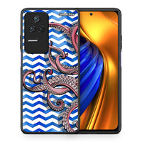 Thumbnail for Θήκη Xiaomi Poco F4 / Redmi K40S Chevron Devilfish από τη Smartfits με σχέδιο στο πίσω μέρος και μαύρο περίβλημα | Xiaomi Poco F4 / Redmi K40S Chevron Devilfish case with colorful back and black bezels