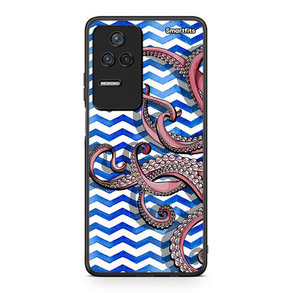 Xiaomi Poco F4 / Redmi K40S Chevron Devilfish θήκη από τη Smartfits με σχέδιο στο πίσω μέρος και μαύρο περίβλημα | Smartphone case with colorful back and black bezels by Smartfits