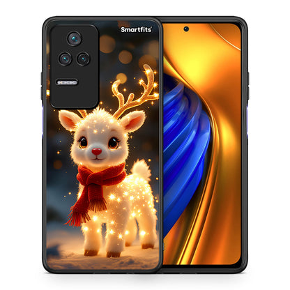 Θήκη Xiaomi Poco F4 / Redmi K40S Christmas Cutie από τη Smartfits με σχέδιο στο πίσω μέρος και μαύρο περίβλημα | Xiaomi Poco F4 / Redmi K40S Christmas Cutie case with colorful back and black bezels
