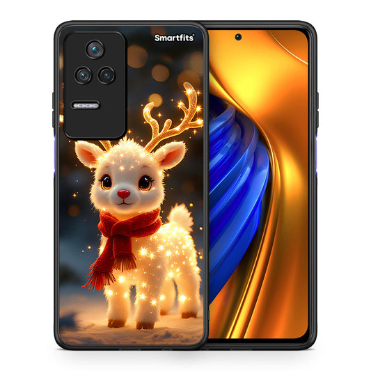 Θήκη Xiaomi Poco F4 / Redmi K40S Christmas Cutie από τη Smartfits με σχέδιο στο πίσω μέρος και μαύρο περίβλημα | Xiaomi Poco F4 / Redmi K40S Christmas Cutie case with colorful back and black bezels