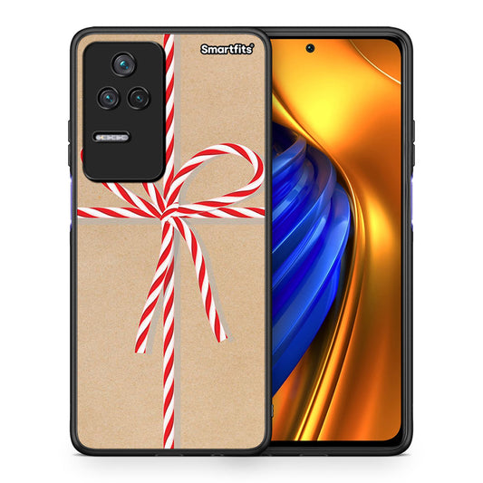 Θήκη Xiaomi Poco F4 / Redmi K40S Christmas Gift από τη Smartfits με σχέδιο στο πίσω μέρος και μαύρο περίβλημα | Xiaomi Poco F4 / Redmi K40S Christmas Gift case with colorful back and black bezels