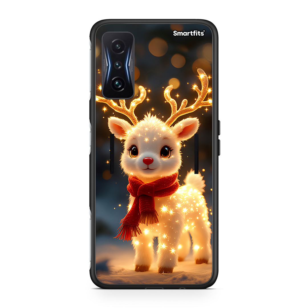 Xiaomi Poco F4 GT Christmas Cutie θήκη από τη Smartfits με σχέδιο στο πίσω μέρος και μαύρο περίβλημα | Smartphone case with colorful back and black bezels by Smartfits