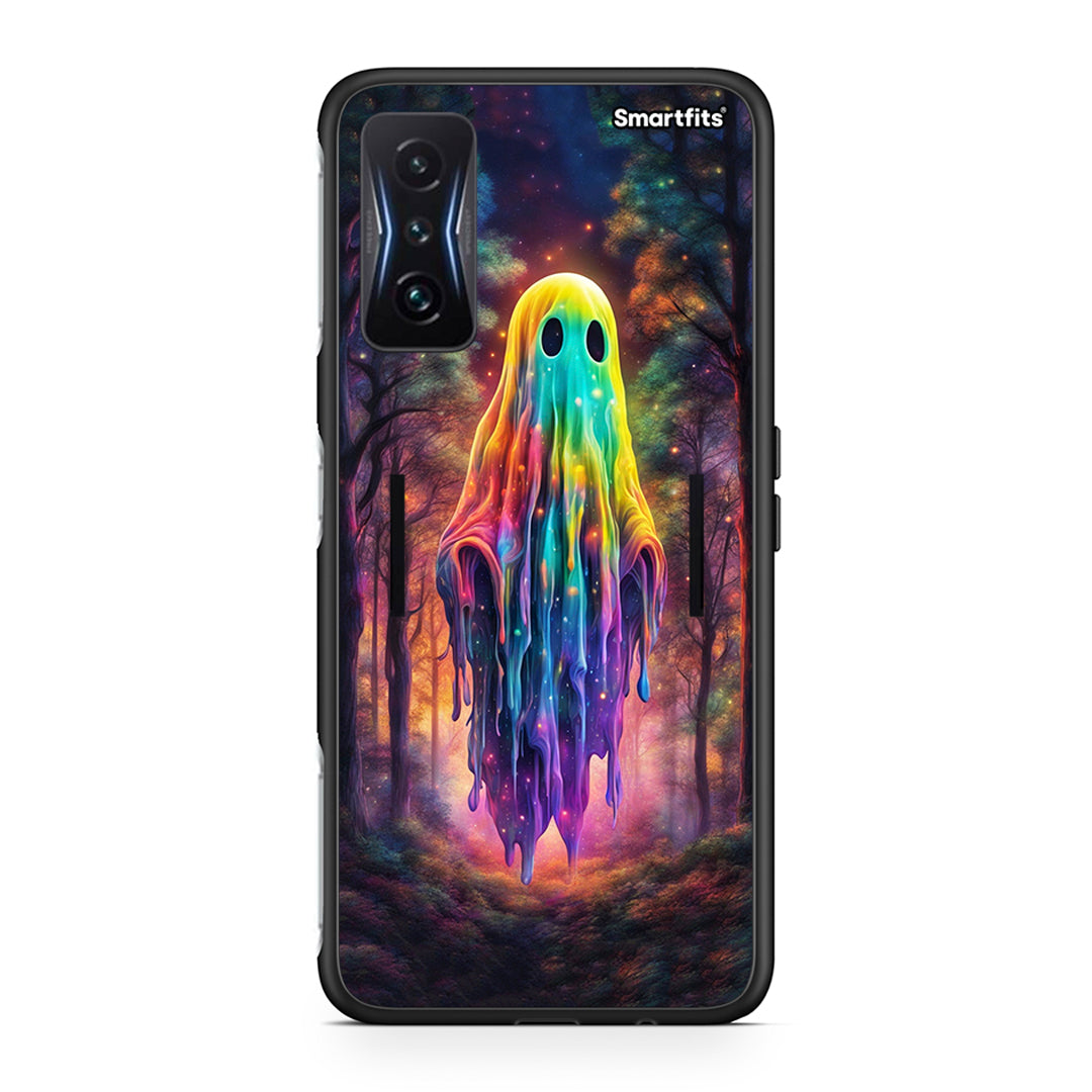 Xiaomi Poco F4 GT Halloween Ghost θήκη από τη Smartfits με σχέδιο στο πίσω μέρος και μαύρο περίβλημα | Smartphone case with colorful back and black bezels by Smartfits