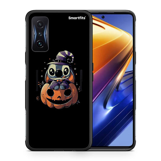 Θήκη Xiaomi Poco F4 GT Halloween Stitch από τη Smartfits με σχέδιο στο πίσω μέρος και μαύρο περίβλημα | Xiaomi Poco F4 GT Halloween Stitch case with colorful back and black bezels