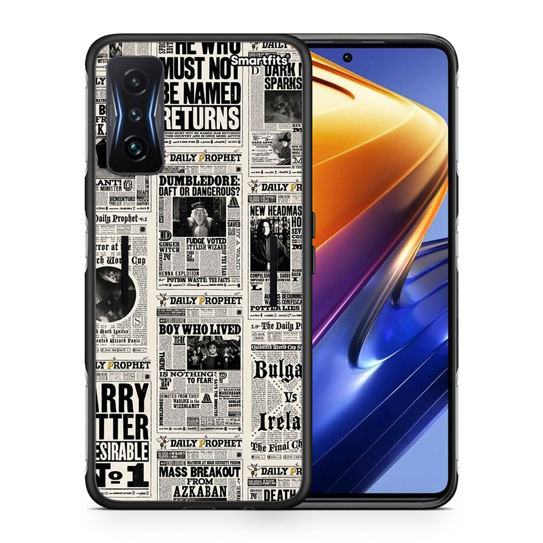 Θήκη Xiaomi Poco F4 GT Harry Paper από τη Smartfits με σχέδιο στο πίσω μέρος και μαύρο περίβλημα | Xiaomi Poco F4 GT Harry Paper case with colorful back and black bezels