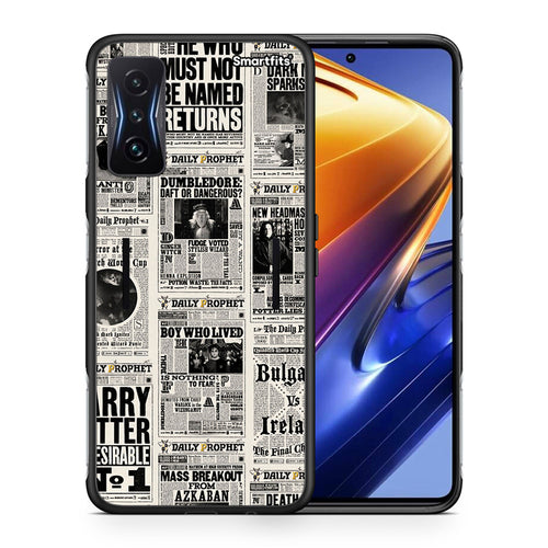 Θήκη Xiaomi Poco F4 GT Harry Paper από τη Smartfits με σχέδιο στο πίσω μέρος και μαύρο περίβλημα | Xiaomi Poco F4 GT Harry Paper case with colorful back and black bezels