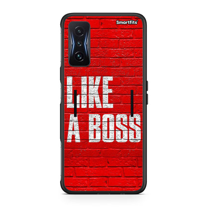 Xiaomi Poco F4 GT Like A Boss θήκη από τη Smartfits με σχέδιο στο πίσω μέρος και μαύρο περίβλημα | Smartphone case with colorful back and black bezels by Smartfits