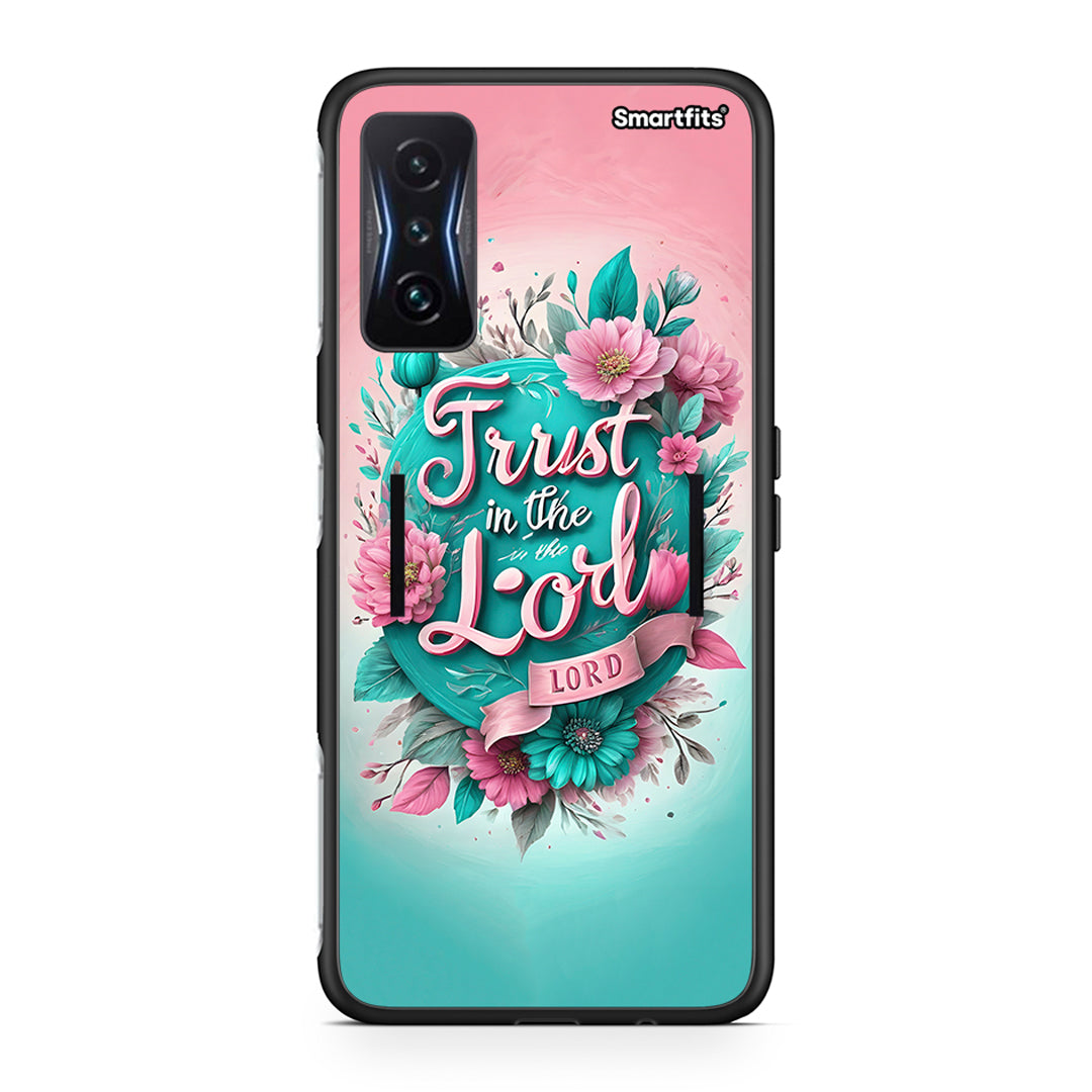 Xiaomi Poco F4 GT Lord Trust θήκη από τη Smartfits με σχέδιο στο πίσω μέρος και μαύρο περίβλημα | Smartphone case with colorful back and black bezels by Smartfits