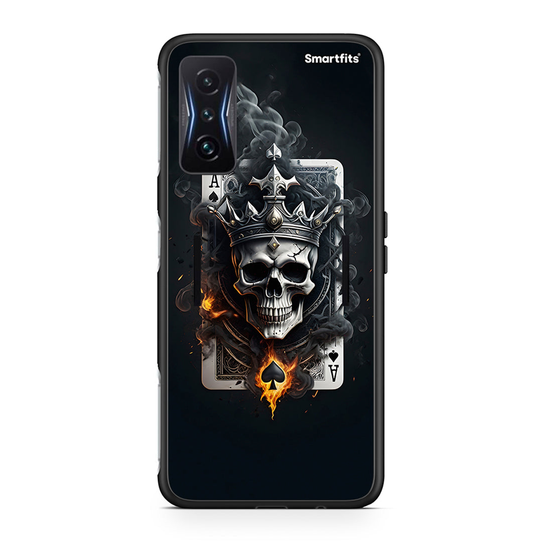 Xiaomi Poco F4 GT Skull King Ace θήκη από τη Smartfits με σχέδιο στο πίσω μέρος και μαύρο περίβλημα | Smartphone case with colorful back and black bezels by Smartfits