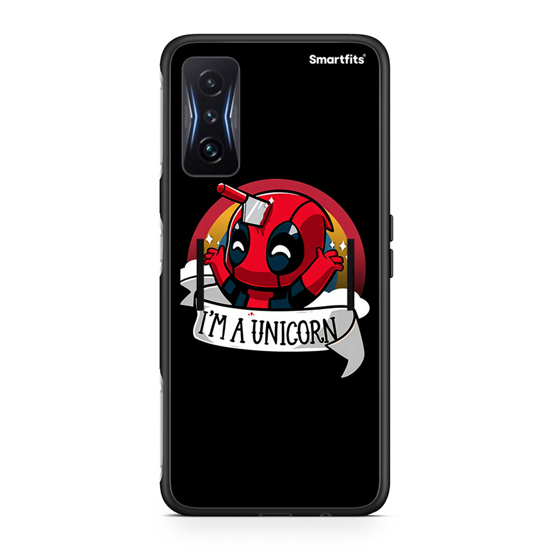 Xiaomi Poco F4 GT Unicorn Deadpool θήκη από τη Smartfits με σχέδιο στο πίσω μέρος και μαύρο περίβλημα | Smartphone case with colorful back and black bezels by Smartfits