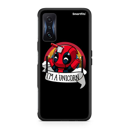 Xiaomi Poco F4 GT Unicorn Deadpool θήκη από τη Smartfits με σχέδιο στο πίσω μέρος και μαύρο περίβλημα | Smartphone case with colorful back and black bezels by Smartfits