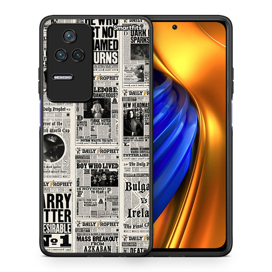 Θήκη Xiaomi Poco F4 / Redmi K40S Harry Paper από τη Smartfits με σχέδιο στο πίσω μέρος και μαύρο περίβλημα | Xiaomi Poco F4 / Redmi K40S Harry Paper case with colorful back and black bezels