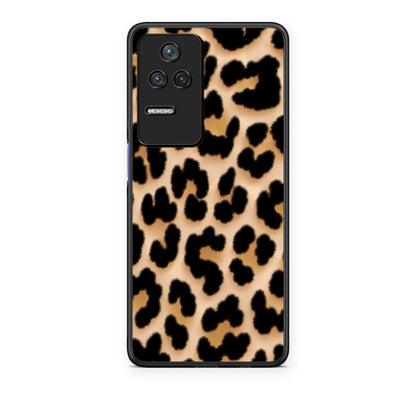 Θήκη Xiaomi Poco F4 / Redmi K40S Leopard Print Tan Large από τη Smartfits με σχέδιο στο πίσω μέρος και μαύρο περίβλημα | Xiaomi Poco F4 / Redmi K40S Leopard Print Tan Large case with colorful back and black bezels