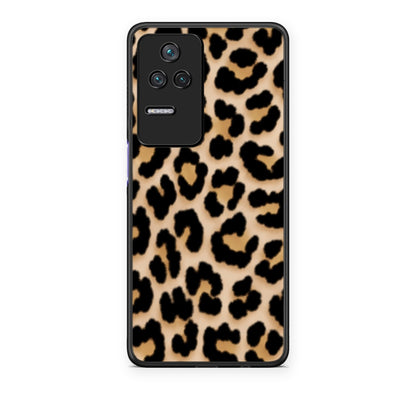 Θήκη Xiaomi Poco F4 / Redmi K40S Leopard Print Tan Small από τη Smartfits με σχέδιο στο πίσω μέρος και μαύρο περίβλημα | Xiaomi Poco F4 / Redmi K40S Leopard Print Tan Small case with colorful back and black bezels