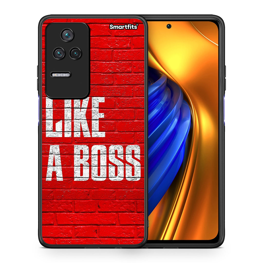 Θήκη Xiaomi Poco F4 / Redmi K40S Like A Boss από τη Smartfits με σχέδιο στο πίσω μέρος και μαύρο περίβλημα | Xiaomi Poco F4 / Redmi K40S Like A Boss case with colorful back and black bezels