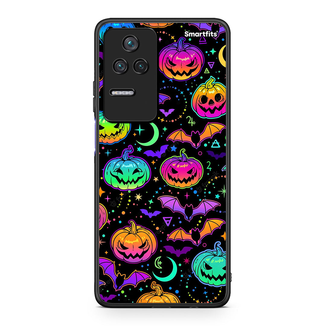 Xiaomi Poco F4 / Redmi K40S Neon Halloween θήκη από τη Smartfits με σχέδιο στο πίσω μέρος και μαύρο περίβλημα | Smartphone case with colorful back and black bezels by Smartfits