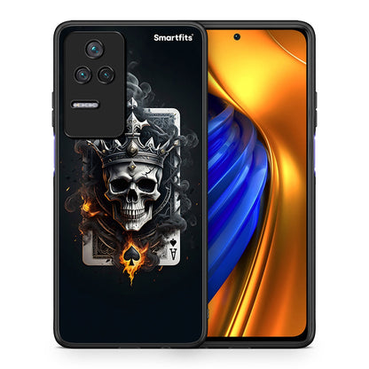 Θήκη Xiaomi Poco F4 / Redmi K40S Skull King Ace από τη Smartfits με σχέδιο στο πίσω μέρος και μαύρο περίβλημα | Xiaomi Poco F4 / Redmi K40S Skull King Ace case with colorful back and black bezels