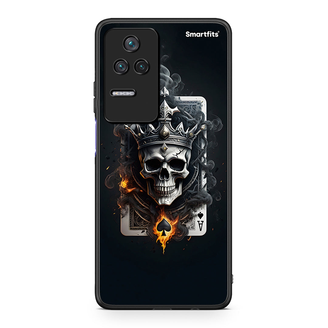Xiaomi Poco F4 / Redmi K40S Skull King Ace θήκη από τη Smartfits με σχέδιο στο πίσω μέρος και μαύρο περίβλημα | Smartphone case with colorful back and black bezels by Smartfits