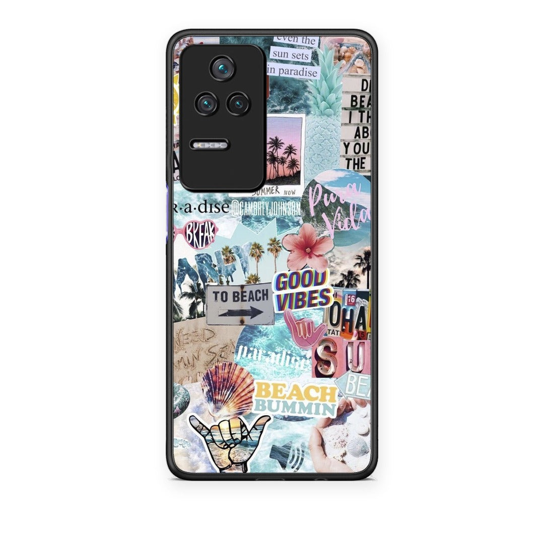 Θήκη Xiaomi Poco F4 / Redmi K40S Summer Vibes από τη Smartfits με σχέδιο στο πίσω μέρος και μαύρο περίβλημα | Xiaomi Poco F4 / Redmi K40S Summer Vibes case with colorful back and black bezels