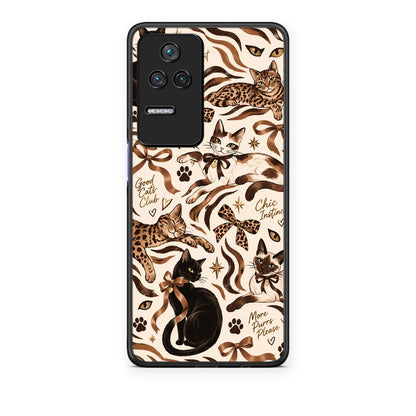 Θήκη Xiaomi Poco F4 / Redmi K40S Wild Cats and Animal Print Collage από τη Smartfits με σχέδιο στο πίσω μέρος και μαύρο περίβλημα | Xiaomi Poco F4 / Redmi K40S Wild Cats and Animal Print Collage case with colorful back and black bezels
