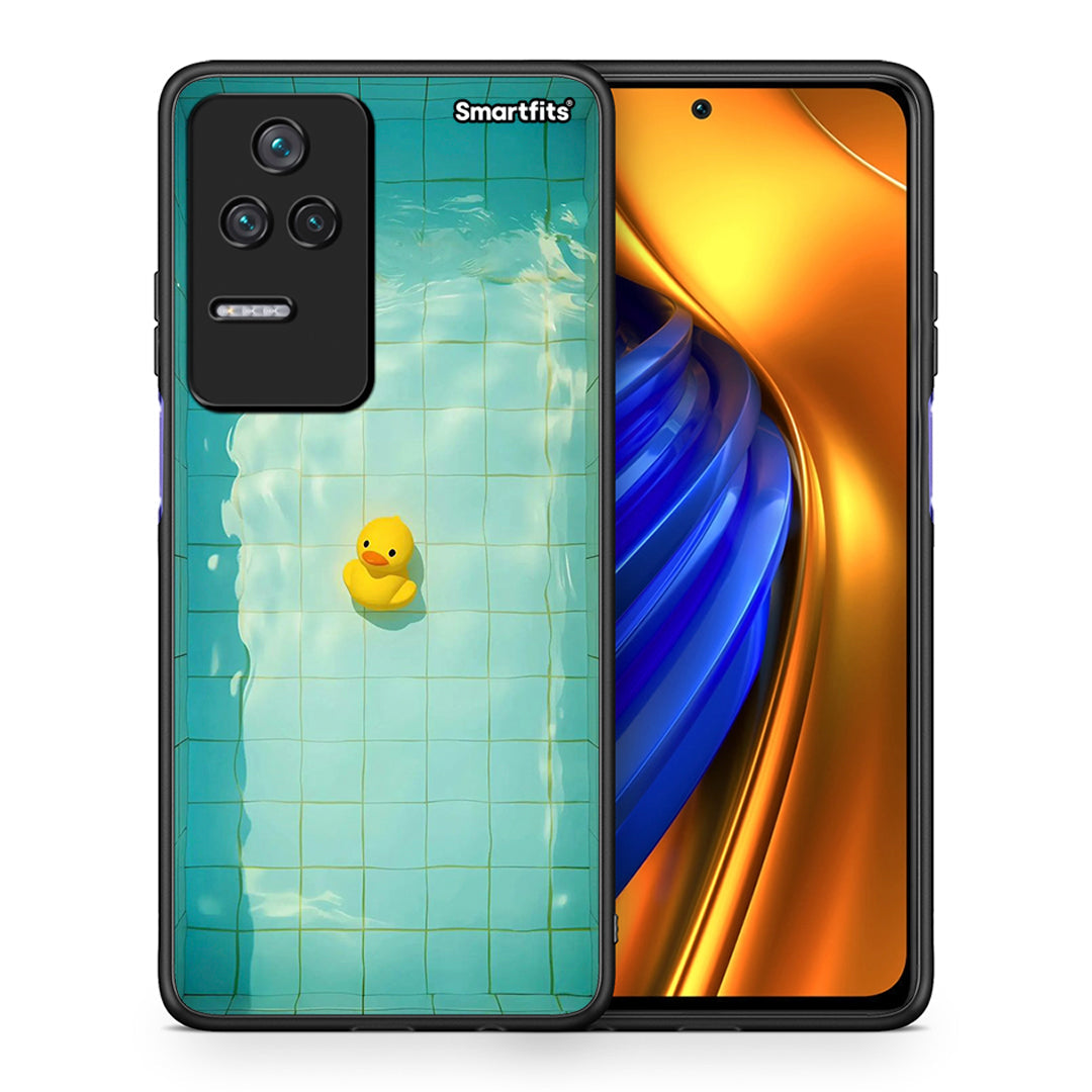 Θήκη Xiaomi Poco F4 / Redmi K40S Yellow Duck από τη Smartfits με σχέδιο στο πίσω μέρος και μαύρο περίβλημα | Xiaomi Poco F4 / Redmi K40S Yellow Duck case with colorful back and black bezels